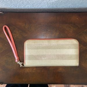 Fossil tweed print coated canvas wallet